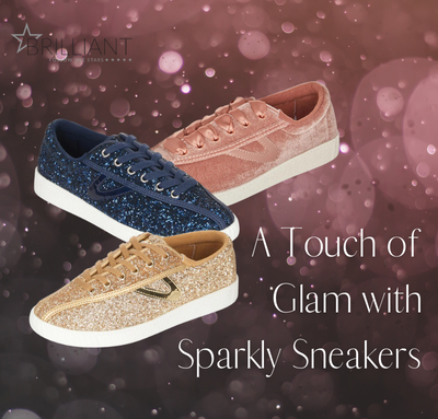A Touch of Glam with Glitter Sneakers