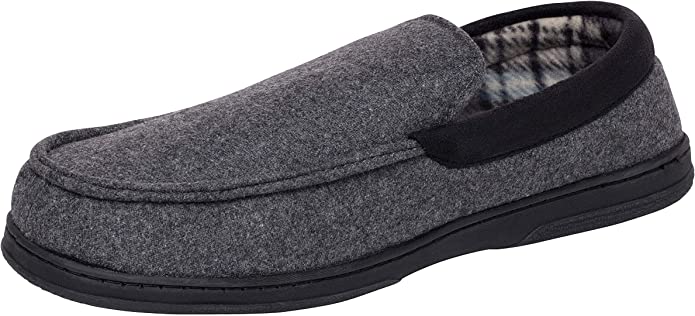 Van Heusen Mens Slippers Comfy Slip-On Micro Suede House with Soft Flannel Lining
