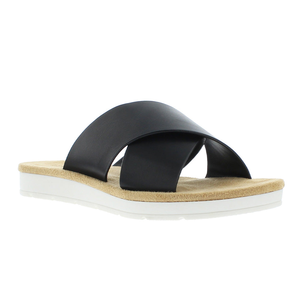 Izod Women's Comfort Slide Sandal Amber Black